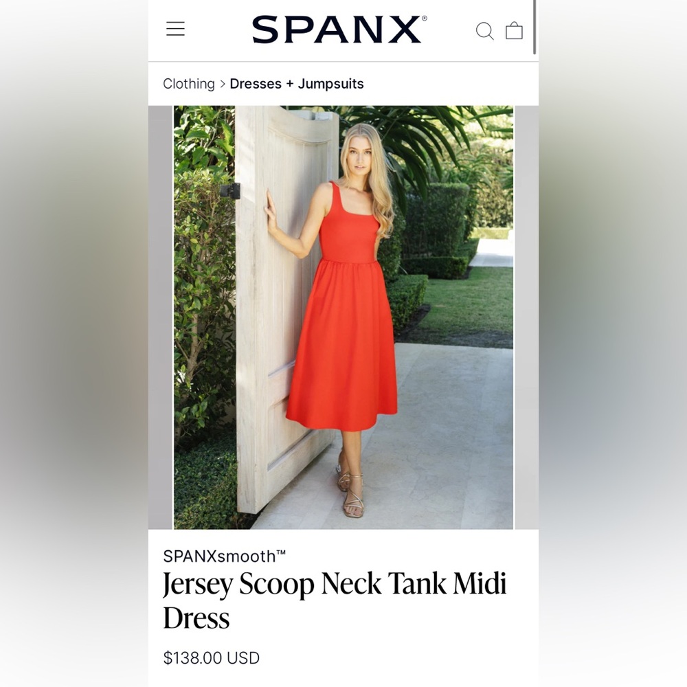 SPANXsmooth
Jersey Scoop Neck Tank Midi Dress